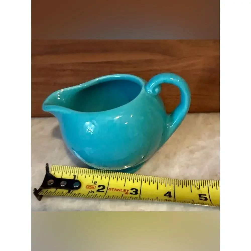 Metlox poppy trail vintage turquoise creamer